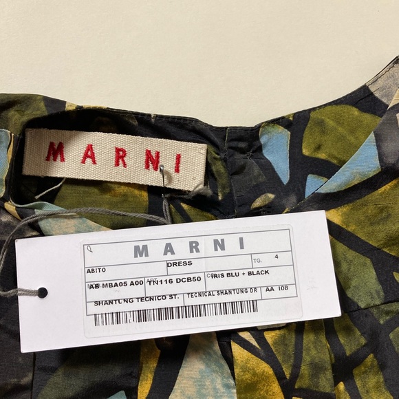 Marni NWT Girls Silk Printed Dress Size 4 - Picture 3 of 7